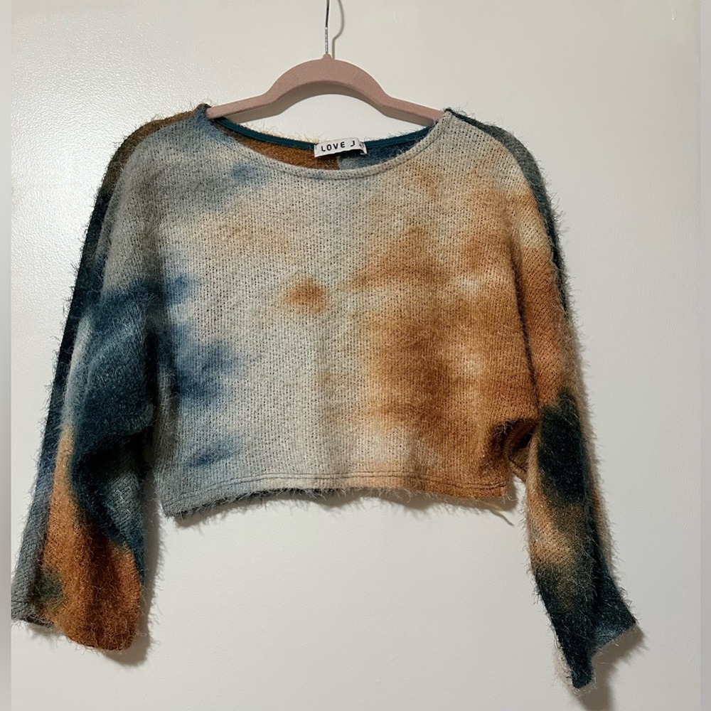 Tie-Dye Cropped Sweater